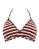 Summer Halterneck Triangle Bikini Disco Stripe TKD Lingerie Panache Swim Fashion fc
