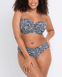 Sundown Bandeau Bikini And Classic Brief Black Print TKD Lingerie Curvy Kate Swim Fashion F1 min
