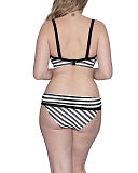 Sunseeker Balcony Bikini And Fold Over Brief Monochrome TKD Lingerie Curvy Kate Swimwear Fashion B1