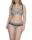 Sunseeker Balcony Bikini And Fold Over Brief Monochrome TKD Lingerie Curvy Kate Swimwear Fashion F1