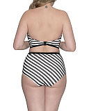 Sunseeker Bandeau Bikini And High Waist Brief Monochrome TKD Lingerie Curvy Kate Swimwear Fashion B1