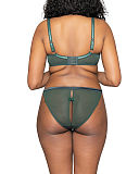 Surrender Plunge Bra And Brief Emerald TKD Lingerie Scantily Luxury B1