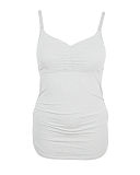 TKD Lingerie Cake Maternity Coconut Gelato Cotton Nursing Tank White F2