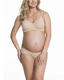 TKD Lingerie Cake Maternity Croissant Spacer Flexible Wire Bra Boy Short Brief Beige F
