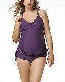 TKD Lingerie Cake Maternity Swimwear Shake Tankini Set Purple Brief F2