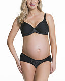TKD Lingerie Core Cake Maternity Waffles 3D Spacer Nursing Bra Black Brief F