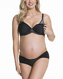 TKD Lingerie Core Cake Maternity Waffles 3D Spacer Nursing Bra Black Brief F1