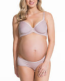 TKD Lingerie Core Cake Maternity Waffles 3D Spacer Nursing Bra Oyster Pink Brief F