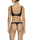 TKD Lingerie Core Freya Deco Moulded Plunge Black Thong B