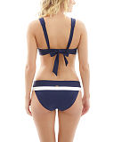TKD Lingerie Core Panache Swim Anya Cruise Moulded Multiway Bikini Straight Back Navy White Fold Pan