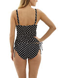 TKD Lingerie Core Panache Swim Anya Spot Balconnet Tankini Black White Gather Pant B