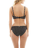 TKD Lingerie Core Panache Swim Anya Spot Bandeau Bikini With Straps Black White Gather Pant B