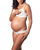 TKD Lingerie Maternity Hotmilk Show Off Nursing Bra Bikini Brief Ivory F1