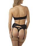 TKD Lingerie Occasion Panache Evie Strapless Black Thong Suspende B