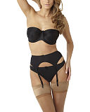 TKD Lingerie Occasion Panache Evie Strapless Black Thong Suspende F