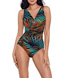 Tropica Toile Escape Shaping Swimsuit Midnight White TKD Lingerie Miraclesuit Fashion F2