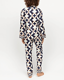 Taylor Big Geo Print PJ Set Navy Mix TKD Lingerie Cyberjammies Fashion B1
