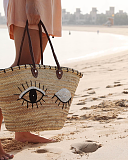 The Winking Eye Tote Silver TKD Lingerie Desert Totes L1