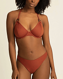 Tuscany Underwired Halter Bikini Top And High Leg Brief TKD Lingerie Miss Mandalay Swim Fashion F1