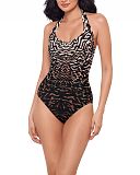 Utopia Hidden Underwired Shaping Swimsuit Black Multi TKD Lingerie Miraclesuit Fashion F1