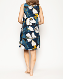 Verity Floral Print Chemise Petrol Blue Mix TKD Lingerie Cyberjammies B1