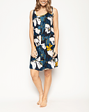 Verity Floral Print Chemise Petrol Blue Mix TKD Lingerie Cyberjammies F1