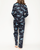 Verity Horse Print Top And Pant Navy Mix TKD Lingerie Cyberjammies B1