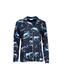 Verity Horse Print Top Navy Mix TKD Lingerie Cyberjammies CF1