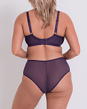 Victory Balcony Bra And Short Deep Purple TKD Lingerie Curvy Kate Fashion B1