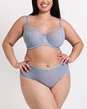 Victory Balcony Bra And Short Periwinkle Blue TKD Lingerie Curvy Kate Fashion F1
