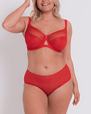 Victory Balcony Bra And Short Poppy Red TKD Lingerie Curvy Kate Fashion F1
