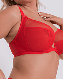 Victory Balcony Bra And Short Poppy Red TKD Lingerie Curvy Kate Fashion F2