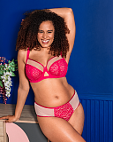 Victory Balcony Bra And Short Wild Hot Pink Blush TKD Lingerie Curvy Kate Fashion L1