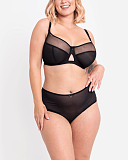 Victory Balcony Bra and Brief Black Curvy Kate TKD Lingerie F1
