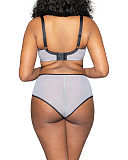 Victory X Balcony Bra And Short Black Silver TKD Lingerie Curvy Kate Luxury B1