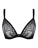Voltage Deep Plunge Bra Black TKD Lingerie Scantilly Fashion CF1