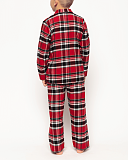Windsor Check Long Sleeve Pyjama Set Red Mix TKD Lingerie Boys Minijammies Fashion B1