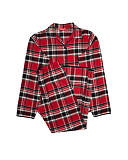 Windsor Check Long Sleeve Pyjama Set Red Mix TKD Lingerie Girls Minijammies Fashion CF1