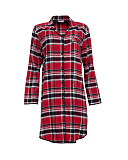 Windsor Check Nightshirt Red Mix TKD Lingerie Cyberjammies Fashion CF1