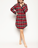 Windsor Check Nightshirt Red Mix TKD Lingerie Cyberjammies Fashion F1
