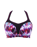 Wired Sports Bra Digital Stripe TKD Lingerie Panache Fashion CF2
