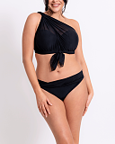 Wrapsody Bandeau Bikini And Brief Black Curvy Kate Swim TKD Lingerie F2