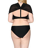 Wrapsody Bandeau Bikini And Brief Black TKD Lingerie Curvy Kate Fashion b1
