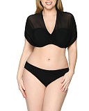 Wrapsody Bandeau Bikini And Brief Black TKD Lingerie Curvy Kate Fashion f1