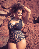 Wrapsody Swimsuit Leopard Print TKD Lingerie Curvy Kate Swim Fashion L1