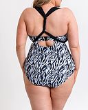 Wrapsody Swimsuit Zebra Print TKD Lingerie Curvy Kate Swim Fashion B2