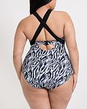 Wrapsody Swimsuit Zebra Print TKD Lingerie Curvy Kate Swim Fashion B4