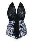 Wrapsody Swimsuit Zebra Print TKD Lingerie Curvy Kate Swim Fashion CF1