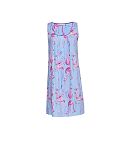 Zoey Flamingo Print Short Nightdress Blue Mix TKD Lingerie Cyberjammies Fashion CF1