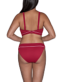 poolside Non Wired Triangle Bikini Top And Classic Bikini Brief Pink Red TKD Lingerie Curvy Kate Fas